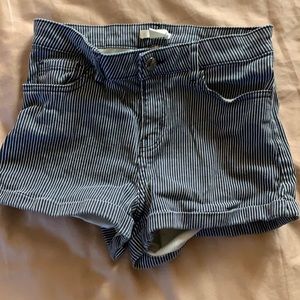H&M Striped Denim Shorts - 2